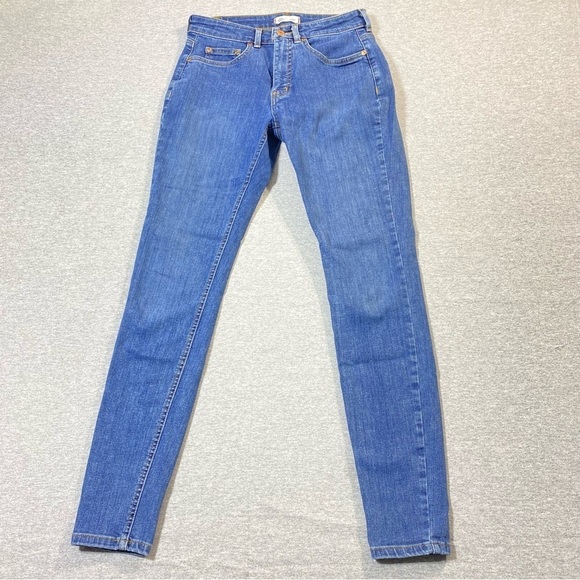 Dickies Denim - Dickies Curvy Straight Leg Jeans Women's 6 Blue Mid Rise Stretch Casual Denim